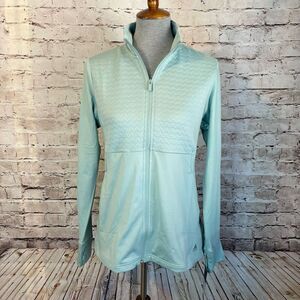 Adidas Golf Cold.RDY Jacket Hazy Green Full Zip Quilted Design Womens Medium